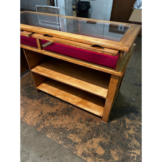 Vintage Display Counter in Oak For Sale - Image 6 of 8