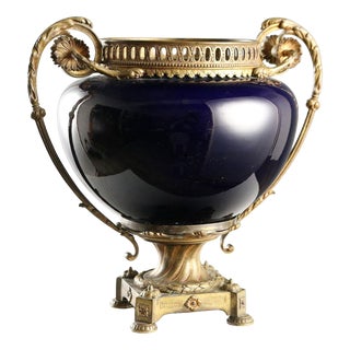 Vintage Porcelain and Bronze Centerpiece For Sale