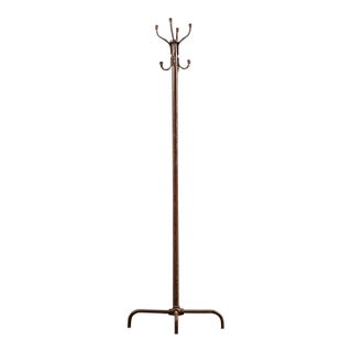 Antique Metal Coat Rack in Brown For Sale