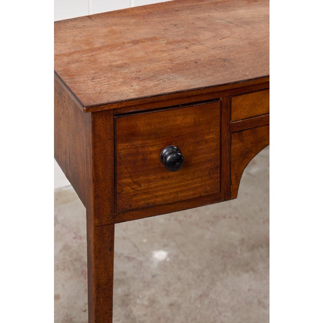 19th Century Three Drawer Mahogany Bowfront Dressing Table For Sale - Image 10 of 13