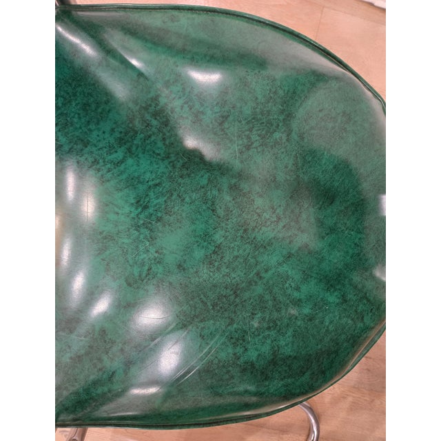 Mid 20th Century Art Deco Accent Chairs - Pair - Chrome and Green - Attributed to Kem Weber for Lloyd’s Manufacturing For Sale - Image 17 of 18