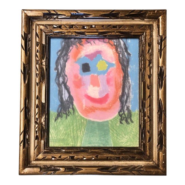 Original Mid Century 1960’s Robert Cooke Pastel Portrait For Sale