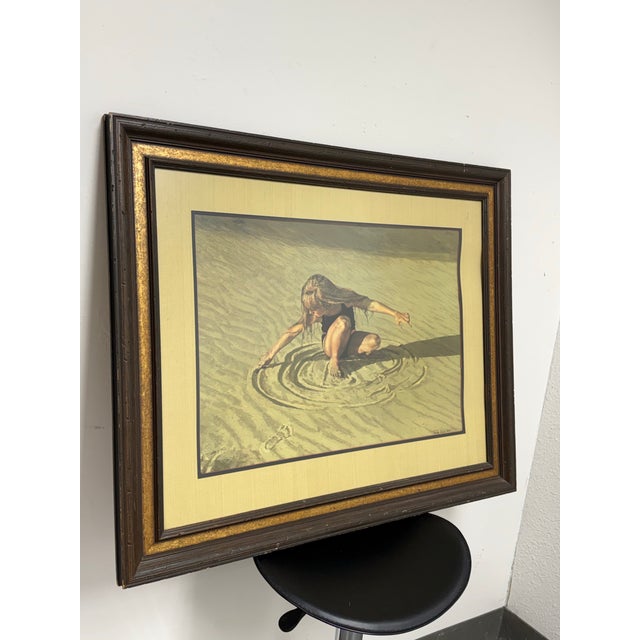 Traditional Lunda Hoyle Gill “Lundy in the Sand” Limited Edition Framed Print 520/1000 For Sale - Image 3 of 12