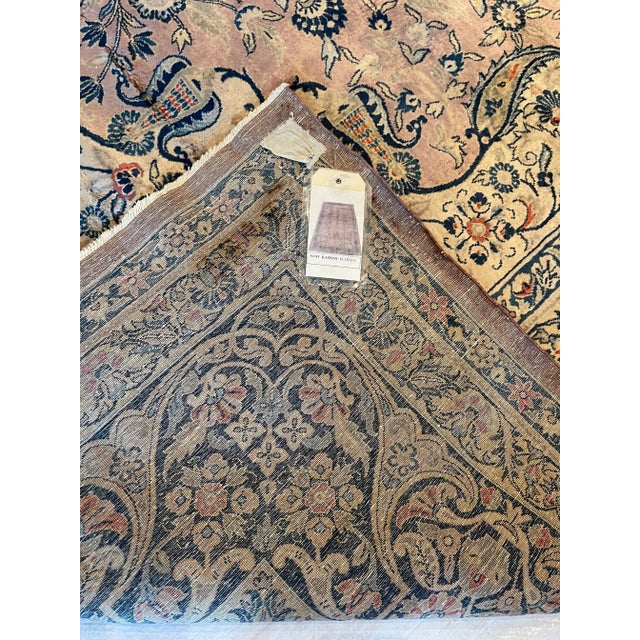 Early 20th Century Antique Persian Kashan Mohtasham Rug For Sale - Image 4 of 9