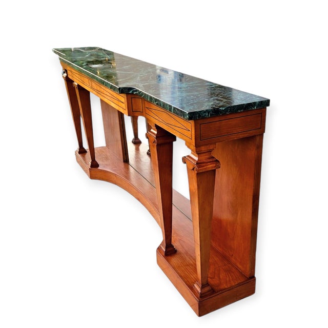 Large Neoclassical Console Table with Mirrored Back, 1940 For Sale - Image 12 of 18