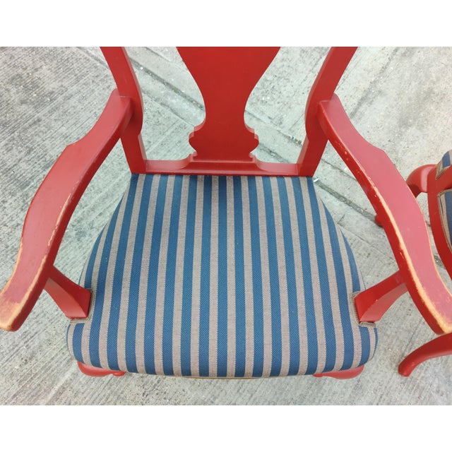 Set of Danish Lacquer & Gilt Baroque Armchairs from Kastellet Copenhagen, 19th Century For Sale - Image 4 of 12