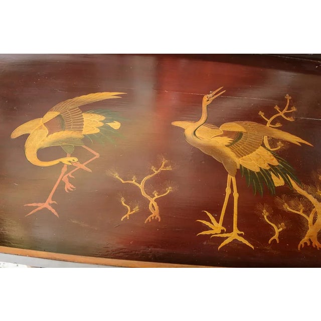 Early 20th Century English Bamboo and Lacquer Tray Table For Sale - Image 5 of 8