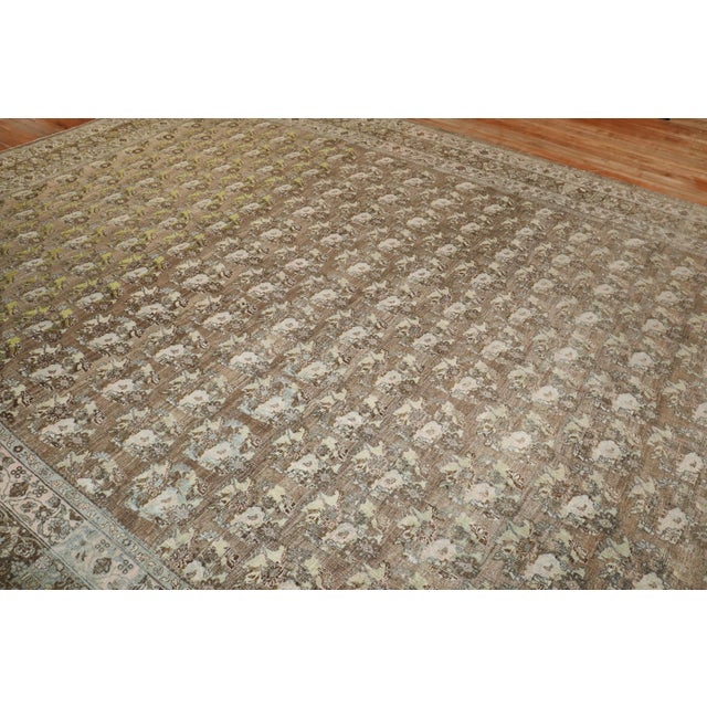 1910s Large Size high decorative Persian bidjar with an all over floral design. Size 10'10" x 14' 2"