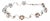 10K White Gold 4.0 Cttw Champagne and White Diamond Floral Cluster and Station Link Bracelet (H-I Color, SI2-I1 Clarity) - 7" Inches For Sale