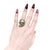 Mid-Century Brutalist Carved Emerald, Baroque Pearl, and 14k Gold Cocktail Ring For Sale - Image 14 of 14