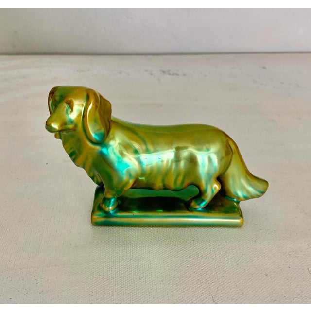 Rare shiny green glazed porcelain Weiner fog figure This glaze is only manufactured by Zsolnay, one if Europe’s oldest...