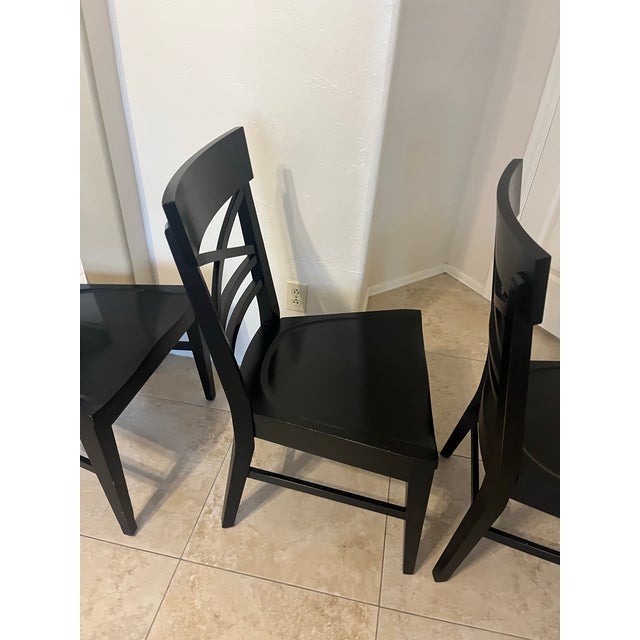 Ethan Allen Ethan Allen Black Blake Chairs, Set of Three For Sale - Image 4 of 12