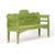 Rustic Folk Art Farmhouse Painted Pine Bench For Sale - Image 11 of 11