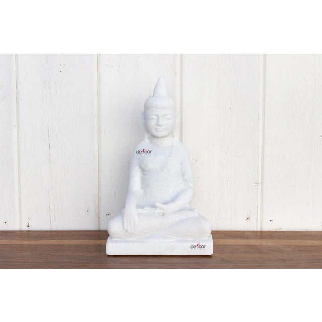 Contemporary Shan Style Burmese White Buddha For Sale - Image 3 of 11