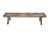 Solid Teak Wood Bench With Softened Edges and Sculptural Leg Form For Sale - Image 4 of 8