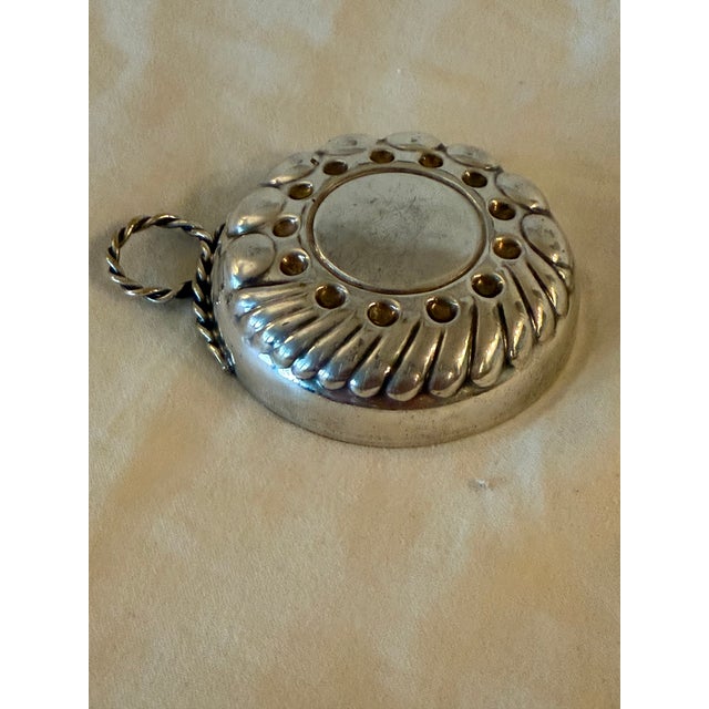 Antique French Sterling Silver Wine Taster (Tastevin) With Insignia For Sale - Image 6 of 8