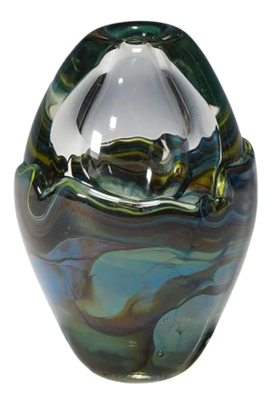 Vintage Studio Glass Designed by German Artist Udo Edelmann 1988