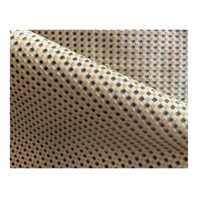 Decor De Paris Designer Silk Cut Velvet Fabric Mint Green - By the Yard For Sale