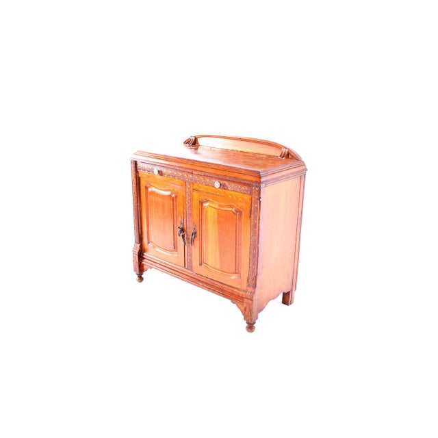 Antique Tall Oak Sideboard, 19th Century For Sale - Image 3 of 4