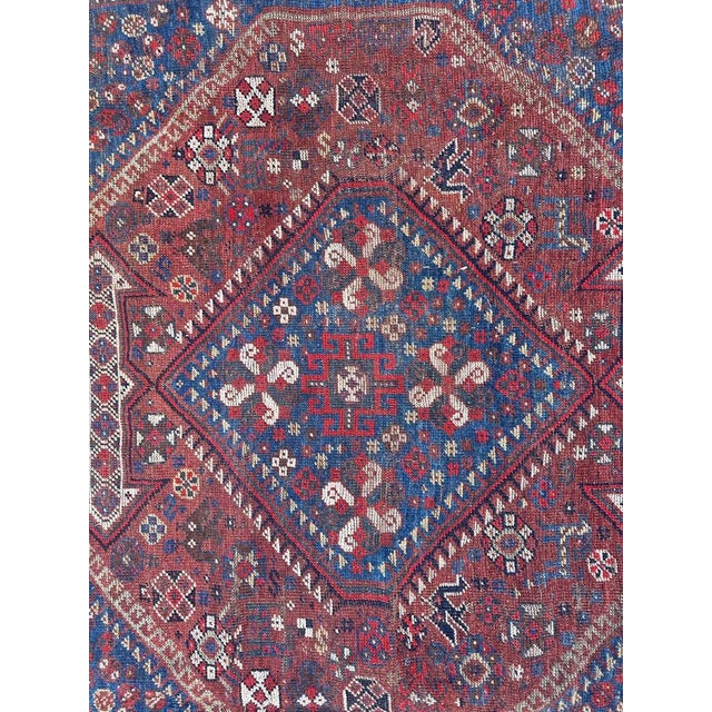 Blue Antique Tribal Shiraz Rug, 1890s For Sale - Image 8 of 18