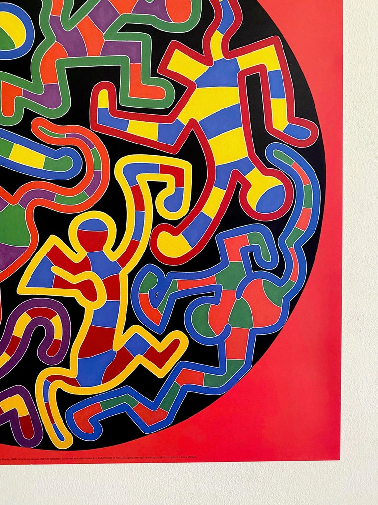 Keith Haring Estate Vintage 1999 Lithograph Print Pop Art Poster