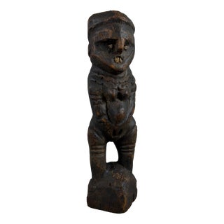 Vintage 20th Century Nude African Tribal Wooden Sculpture, Congo For Sale