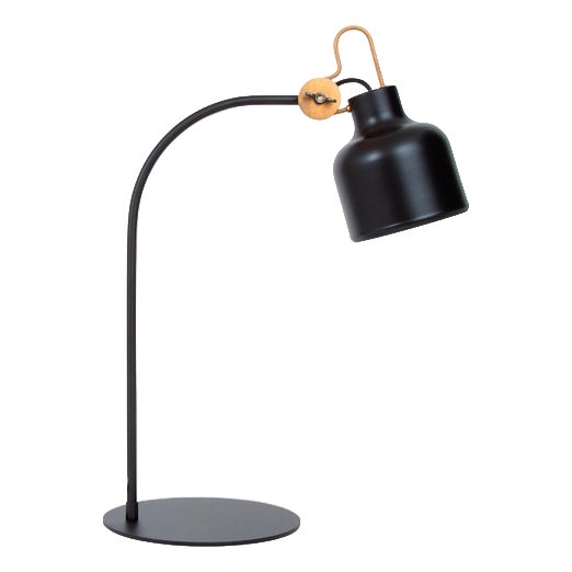 Bolb Table Lamp in Metal and Wood from Konsthantverk For Sale