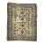 Antique Caucasian Prepidil with Ram Horns in Beige & Navy Rug 4 x 5 For Sale