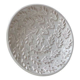 Scandinavian Modern White Ceramic Bowl by Herne Nielsen, 1960s For Sale