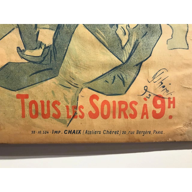 Late 19th Century La Bodinière Théatre de La Tour Eiffel Original Art Nouveau Poster For Sale - Image 11 of 12