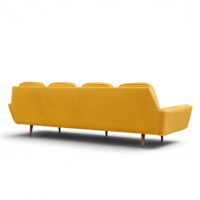 Wood Adrian Pearsall for Craft Associates Mid Century Walnut Gondola Sofa For Sale - Image 7 of 9