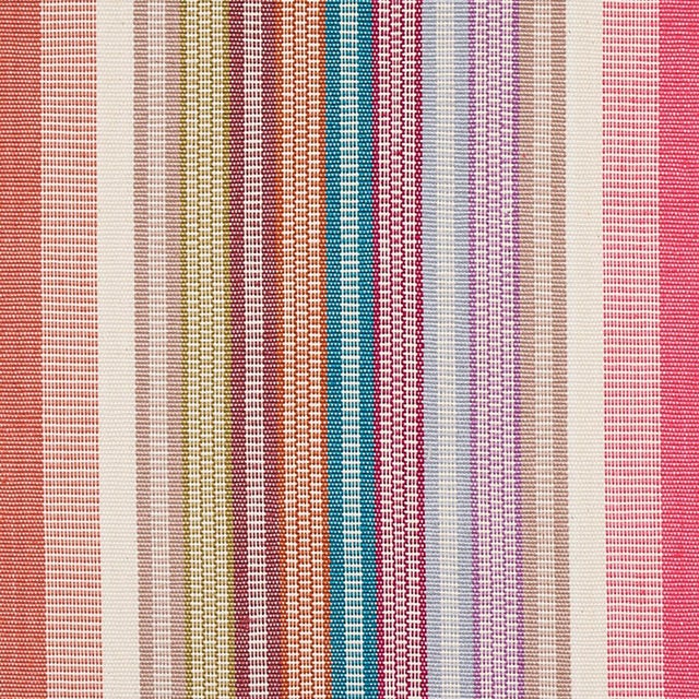 Traditional Sample - Schumacher X A Rum Fellow Ripple Stripe Fabric in Macaroon For Sale - Image 3 of 4