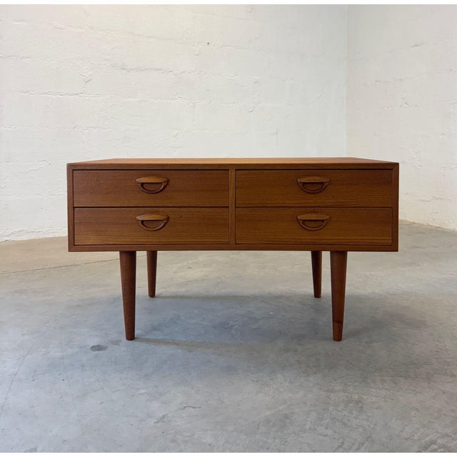 Mid-Century Modern Feldballes Møbelfabrik Model #50 Teak Tv Stand / Chest Designed by Kai Kristiansen For Sale - Image 3 of 8