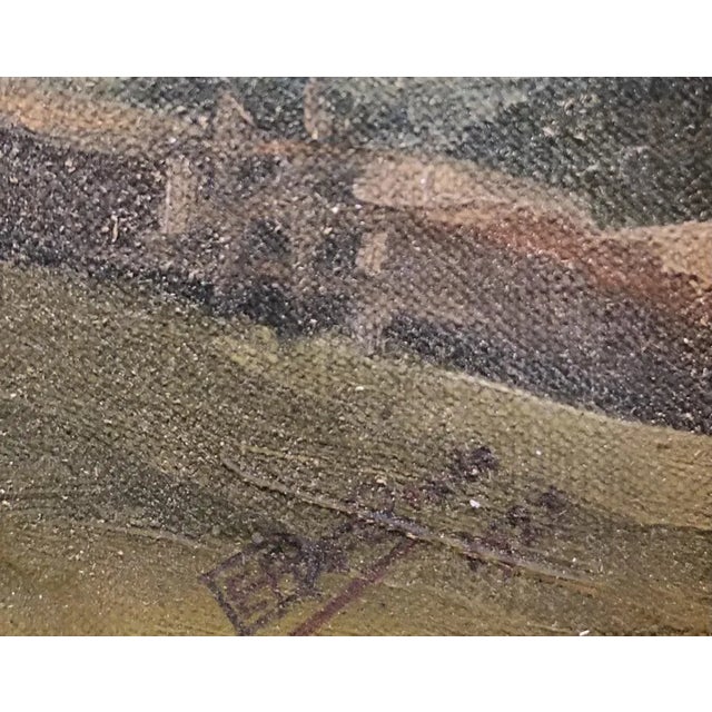 Modern Edoardo de Grada, Paysage des Alpes Suisse, 1923, Oil on Canvas Mounted on Cardboard, Framed For Sale - Image 3 of 12