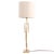 A contemporary “Salperton” table lamp by Porta Romana, crafted in bronze-tone metal and paired with a silk hardback oval...