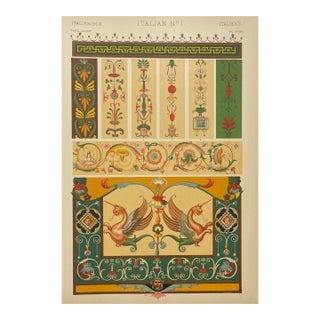 Italian Grammar of Ornament Chromolithgraph by Owen Jones For Sale