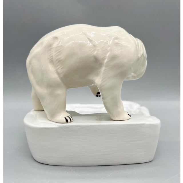 1970's Ceramic Polar Bear and Fish Vide Poche / Catchall Dish For Sale - Image 10 of 12