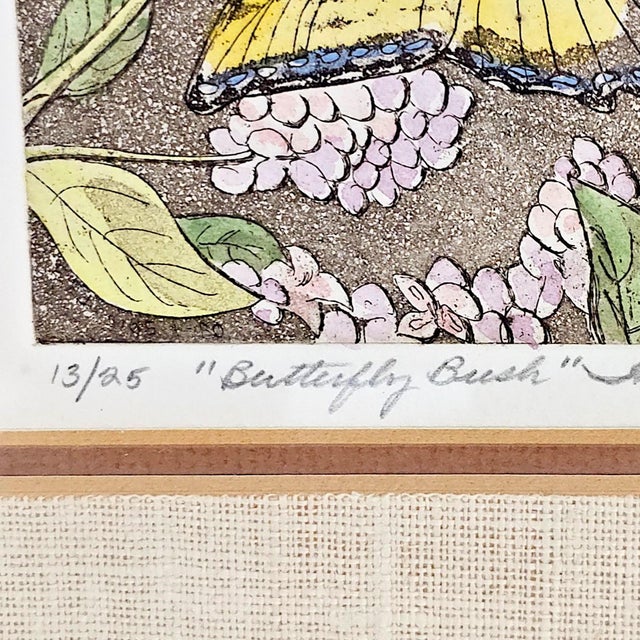 Fred Edwards “Butterfly Bush” Hand-Colored Etching and Aquatint, 13/25 For Sale - Image 11 of 14