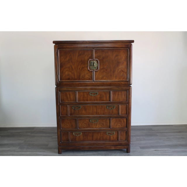 Mid century Highboy chest of drawers The lower part has four big drawers This chest is solid built and is great vintage...