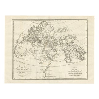 World Known to the Ancients Map by Danville for Rollins Ancient History, 1818 For Sale