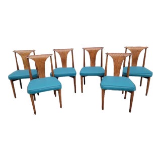 MCM Lawrence Peabody Dining Chair Newly Reupholstered in Leather - Set of 6 For Sale
