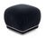 Modern Black Velvet Upholstered Ottoman For Sale - Image 4 of 5