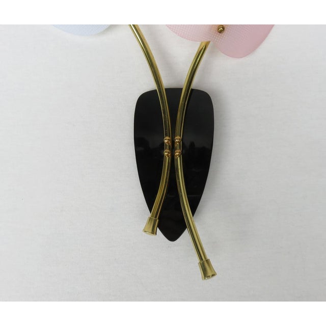 Floral Wall Lights in Acrylic Glass & Brass from Geru Lights, 1950s, Set of 2 For Sale - Image 17 of 18