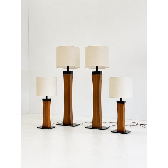 Mid-Century Modern Mid-Century Modern Italian Teak Table Lamp, 1970s For Sale - Image 3 of 17