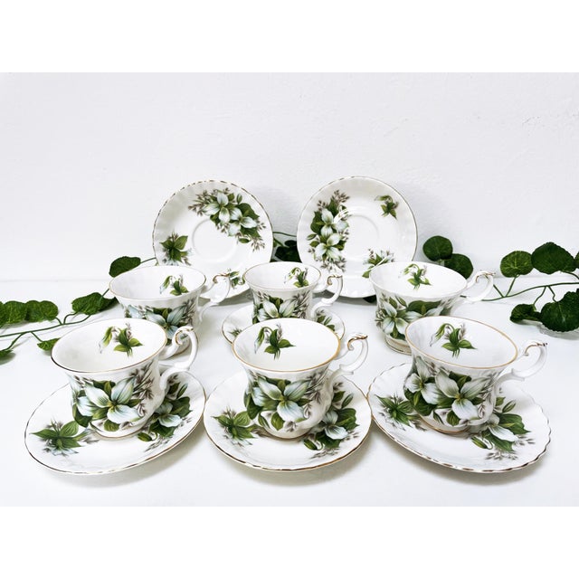 Vintage Trillium Set for Six People from Royal Albert, 1980s, Set of 12 For Sale - Image 15 of 18
