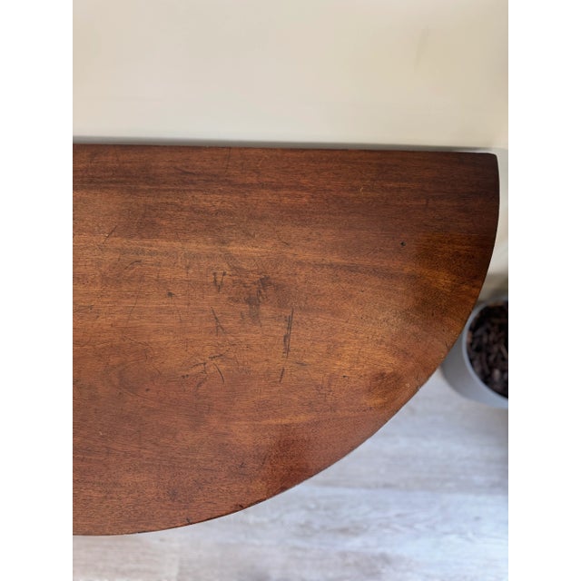 Large Demi Lune Console Table in Mahogany For Sale - Image 5 of 12