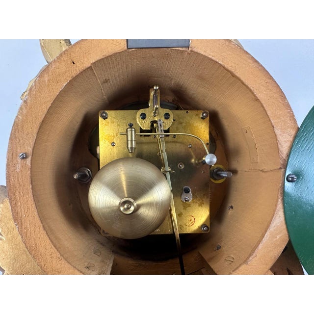 Rococo Swedish Gild Carved Wood Wall Clock from Westerstrand, 1960s For Sale - Image 11 of 14