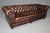 2010s English Remington Brown Custom Made Leather Tufted Chesterfield Sofa 7ft For Sale - Image 5 of 11
