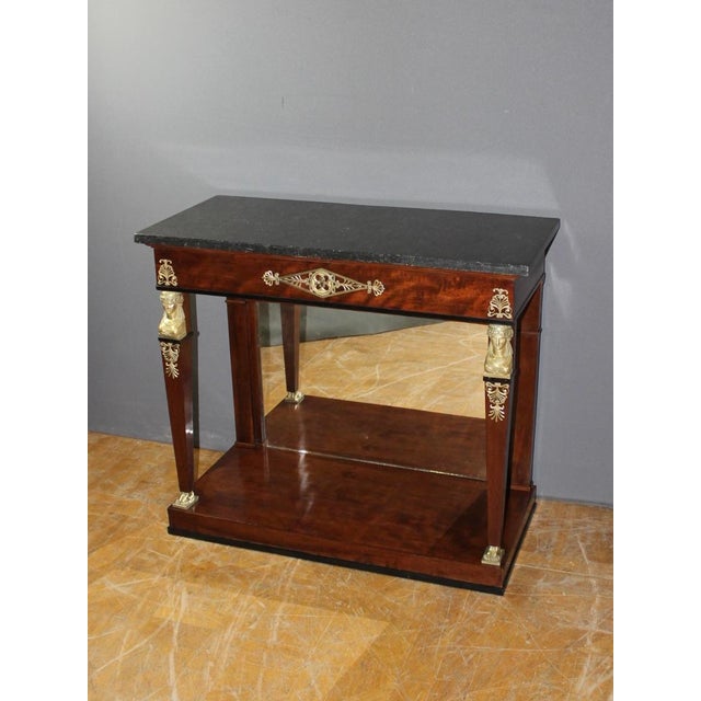 Wood Antique Mahogany Console Table, 1800s For Sale - Image 7 of 15