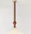 Contemporary Nikho II Ceiling Lamp in Wood with Brass and Fabric by Marine Breynaert For Sale - Image 3 of 6